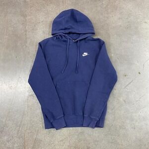 Nike Pullover Hoodie Navy Blue Y2K Men's Size Small